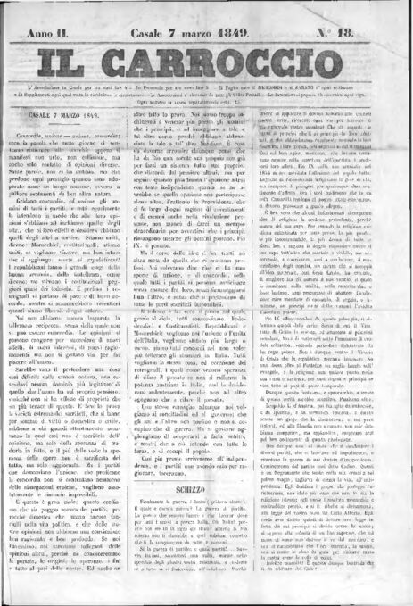 Il Carroccio - Edizione 18 del 07/03/1849